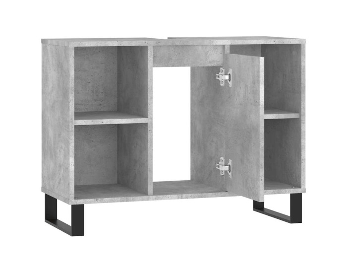 Sonata Dulap pentru baie, gri beton, 80x33x60 cm, lemn compozit