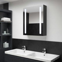 Sonata H LED шкаф с огледало за баня, 50x13x70 см - Baie