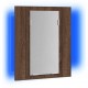 Sonata H LED шкаф за баня огледало кафяв дъб 40x12x45 см инженерно дърво