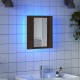 Sonata Dulap cu oglindă de baie LED, stejar maro, 40x12x45 cm, lemn