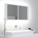Sonata Dulap de baie cu oglindă și LED, alb, 90x12x45 cm acril