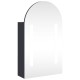 Sonata Dulap cu oglindă de baie cu LED, gri, 42x13x70 cm, arcuit