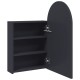 Sonata Dulap cu oglindă de baie cu LED, gri, 42x13x70 cm, arcuit