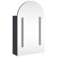 Sonata Dulap cu oglindă de baie cu LED, gri, 42x13x70 cm, arcuit