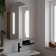 Sonata H Огледален шкаф за баня с LED светлина дъговиден дъб 42x13x70 см