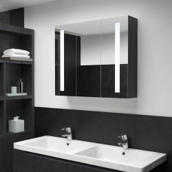 Sonata H LED шкаф с огледало за баня, 89x14x62 см - Baie