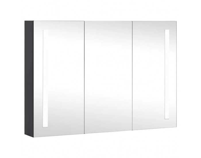 Sonata H LED шкаф с огледало за баня, 89x14x62 см