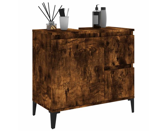 Sonata Dulap de baie, stejar afumat, 65x33x60 cm, lemn prelucrat