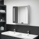 Sonata Dulap de baie cu oglindă și LED, gri beton, 62x14x60 cm