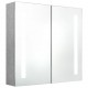 Sonata H LED шкаф с огледало за баня, бетонно сив, 62x14x60 см