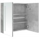 Sonata H LED шкаф с огледало за баня, бетонно сив, 62x14x60 см
