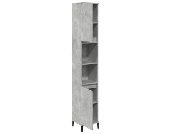 Sonata Dulap de baie, gri beton, 30x30x190 cm, lemn prelucrat