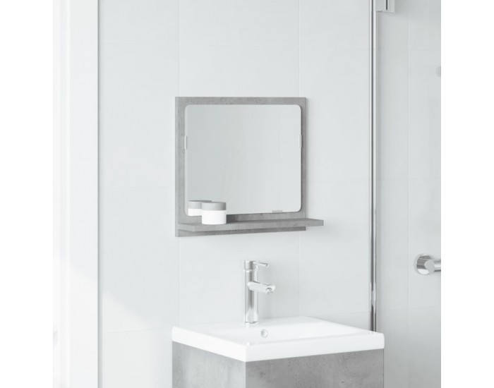 Sonata H Шкаф за баня с огледало бетонно сив 40x11x37 см инженерно дърво