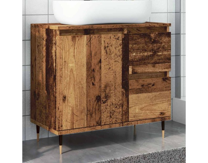 Sonata Dulap de baie, lemn vechi, 65x33x60 cm, lemn prelucrat