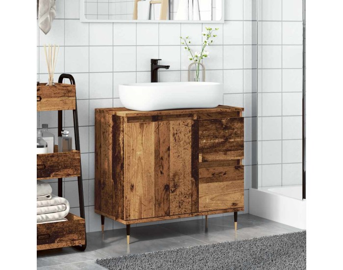 Sonata Dulap de baie, lemn vechi, 65x33x60 cm, lemn prelucrat