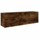 Sonata Dulap perete baie, stejar fumuriu, 100x25x30 cm, lemn prelucrat
