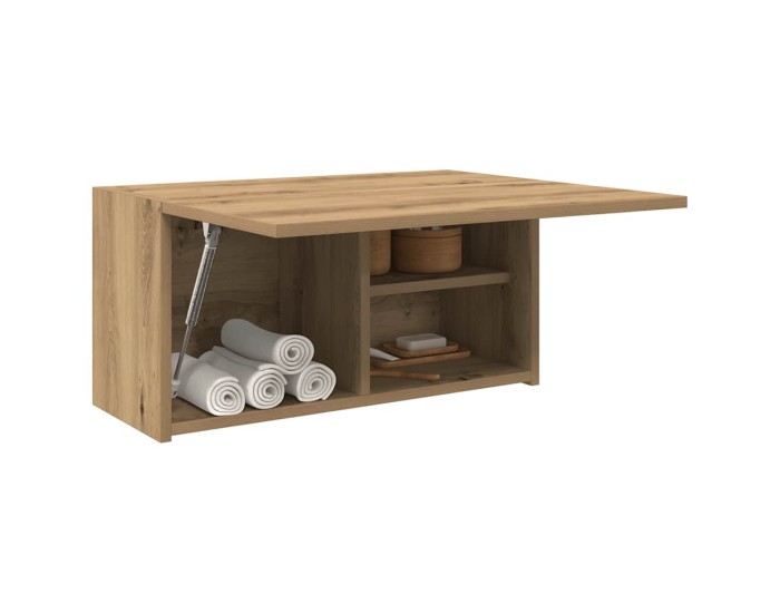 Sonata Dulap perete baie stejar artizanal, 60x25x30 cm, lemn prelucrat