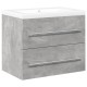 Sonata Set mobilier de baie, 2 piese, gri beton, lemn compozit