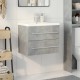 Sonata Set mobilier de baie, 2 piese, gri beton, lemn compozit