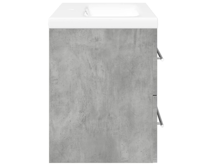 Sonata Set mobilier de baie, 2 piese, gri beton, lemn compozit