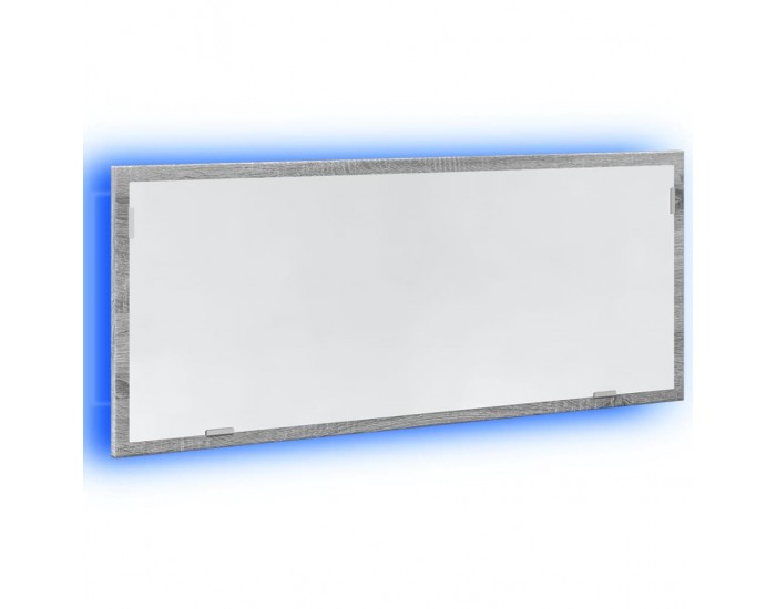 Sonata H LED огледало за баня, сив сонома, 100x8,5x37см, инженерно дърво