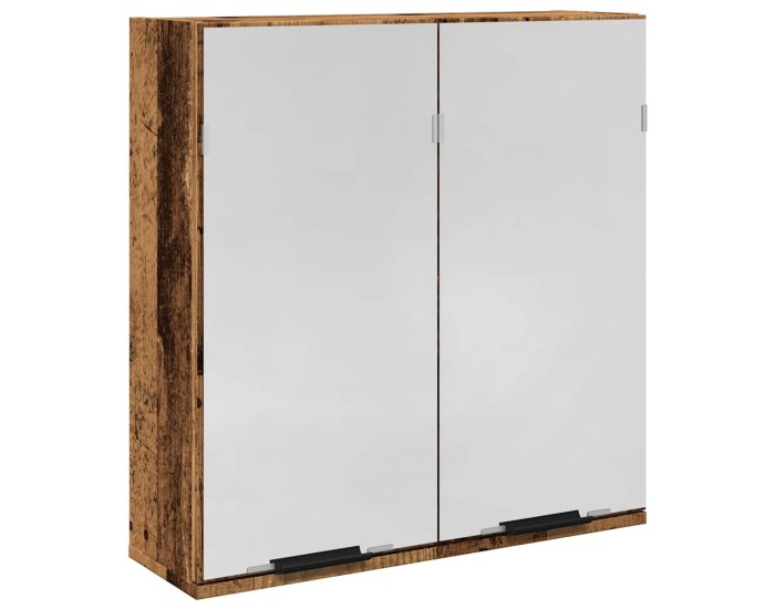 Sonata Dulap cu oglindă de baie lemn vechi 64x20x66,5 cm lemn de lemn