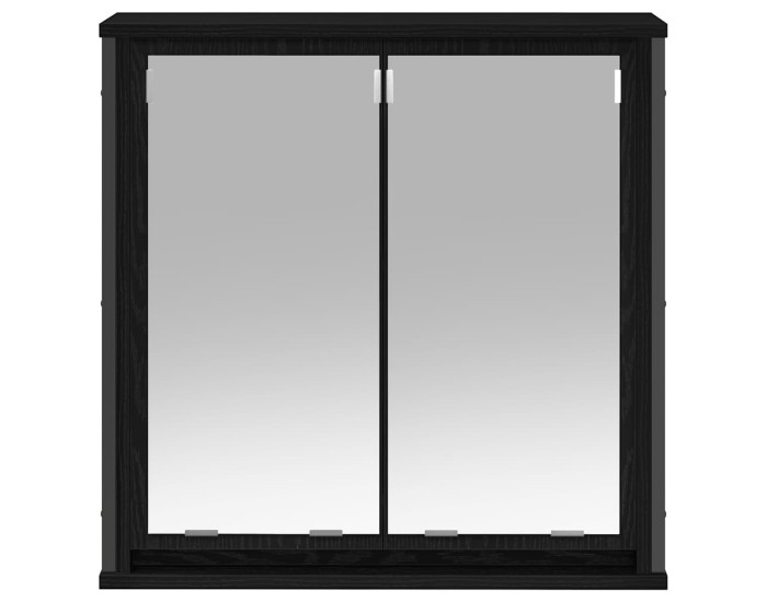 Sonata Dulap de baie cu oglindă stejar negru 60x21x60 cm