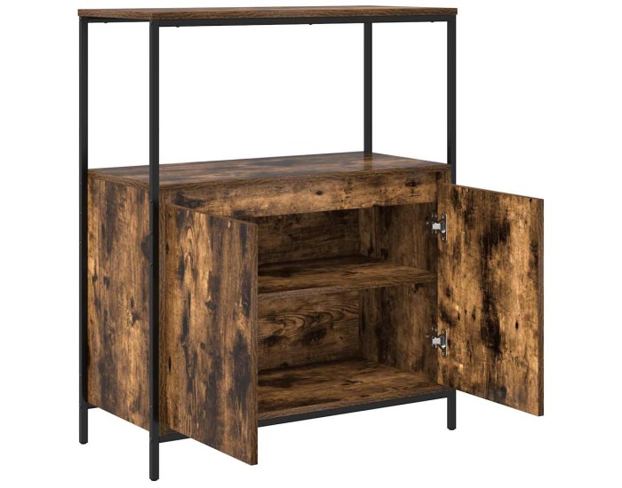 Sonata Dulap de baie cu rafturi stejar afumat 76,5x35x95 cm