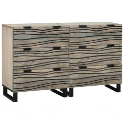 Sonata H Скейдбордове 2 pcs Бяло 60 x 33.5 x 75 см мангово дърво масив - Corpuri, vitrine, biblioteci modulare