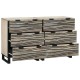 Sonata Set de bufet 2 buc. Alb 120 x 33 x 75 cm Lemn de mango solid