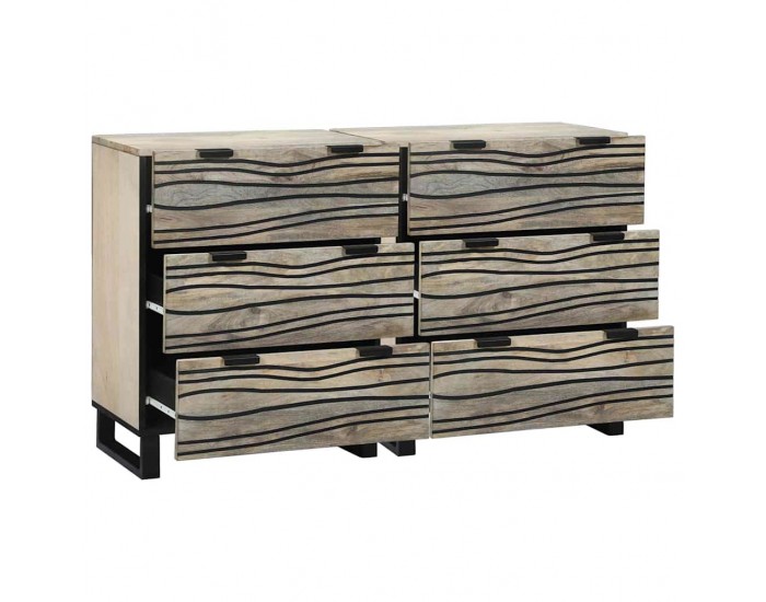 Sonata H Скейдбордове 2 pcs Бяло 60 x 33.5 x 75 см мангово дърво масив
