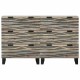 Sonata Set de bufet 2 buc. Alb 120 x 33 x 75 cm Lemn de mango solid