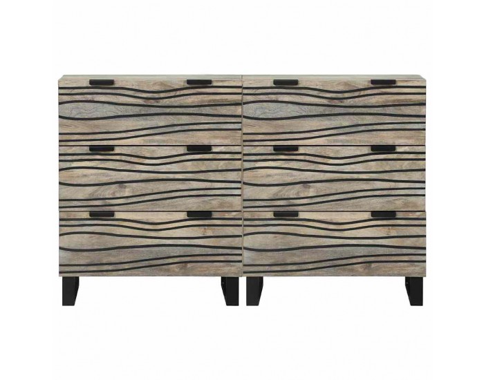 Sonata H Скейдбордове 2 pcs Бяло 60 x 33.5 x 75 см мангово дърво масив