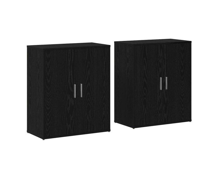 Sonata Bufet 2 buc. Stejar Negru 60 x 31 x 70 cm Lemn prelucrat