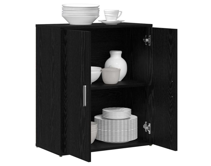 Sonata Bufet 2 buc. Stejar Negru 60 x 31 x 70 cm Lemn prelucrat