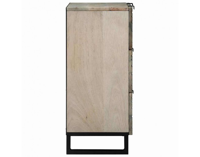 Sonata H Служебен шкаф Бяло 60 x 33.5 x 75 см Масивна дървесина от манго