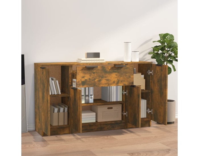 Sonata Servantă, 3 buc., stejar fumuriu, lemn prelucrat