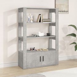 Sonata H Сайдборд, бетонно сив, 80x30x119,5 см, инженерно дърво - Corpuri, vitrine, biblioteci modulare