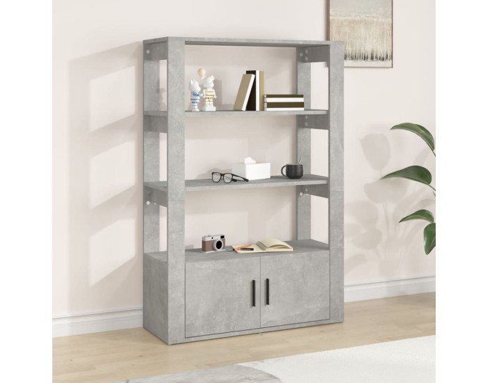 Sonata Servantă, gri beton, 80x30x119,5 cm, lemn prelucrat