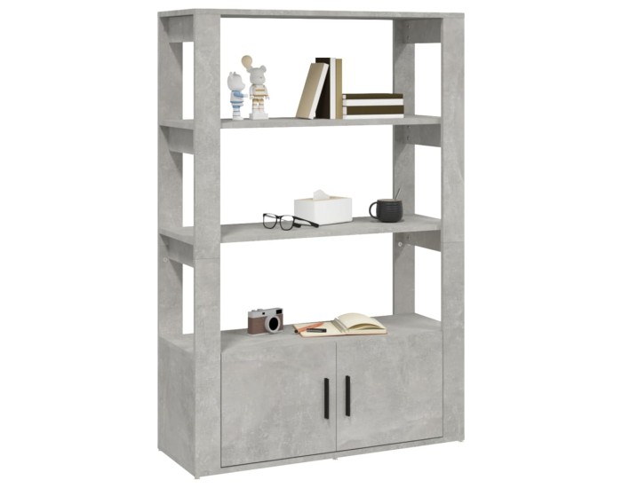 Sonata Servantă, gri beton, 80x30x119,5 cm, lemn prelucrat