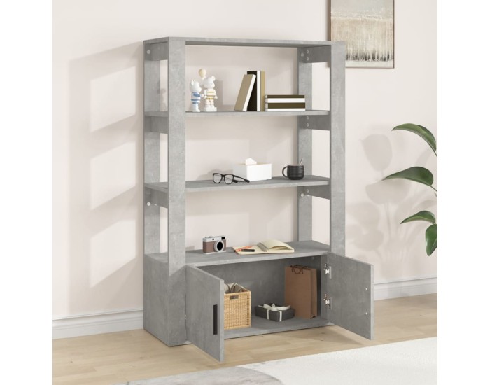 Sonata Servantă, gri beton, 80x30x119,5 cm, lemn prelucrat