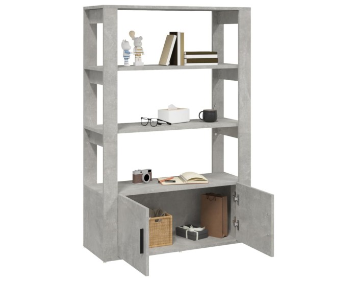 Sonata Servantă, gri beton, 80x30x119,5 cm, lemn prelucrat