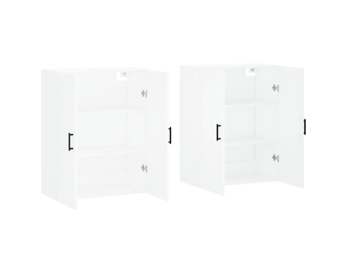 Sonata Dulapuri cu montaj pe perete, 2 buc, alb, 69,5x34x90 cm