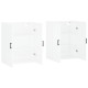 Sonata Dulapuri cu montaj pe perete, 2 buc, alb, 69,5x34x90 cm