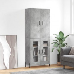 Sonata H Висок шкаф, бетонно сив, 69,5x34x180 см, инженерно дърво - Living