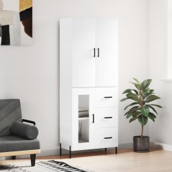 Sonata H Висок шкаф, бял, 69,5x34x180 см, инженерно дърво - Living