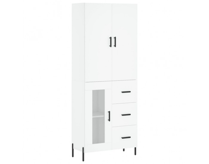 Sonata Dulap înalt, alb, 69,5x34x180 cm, lemn compozit