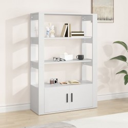 Sonata H Сайдборд, бял, 80x30x119,5 см, инженерно дърво - Corpuri, vitrine, biblioteci modulare