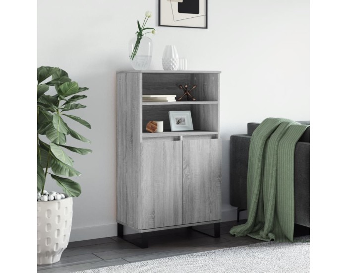 Sonata Dulap înalt, gri sonoma, 60x36x110 cm, lemn prelucrat