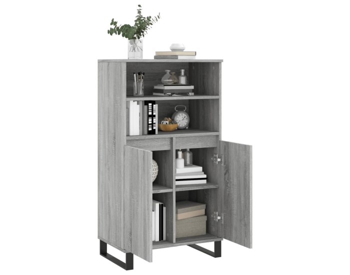 Sonata Dulap înalt, gri sonoma, 60x36x110 cm, lemn prelucrat